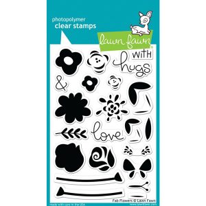 <span style="color:red;">PREORDER</span> Lawn Fawn Fab Flowers Stamp Set