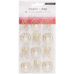 Crate Paper Heart Day Shaped Paper Clips 12/Pkg