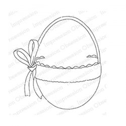 Impression Obsession Elegant Egg Basket Stamp