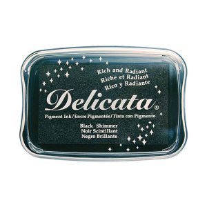 Delicata Pigment Ink Pad – Black Shimmer