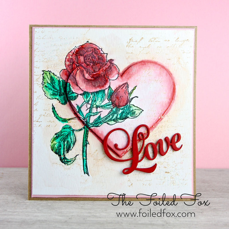 Red Blush Handmade Card