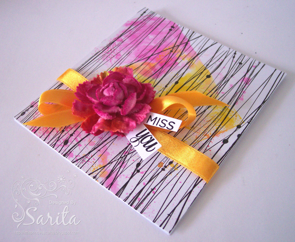 Miss you card by Sarita