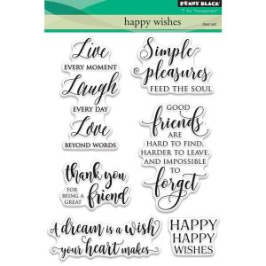 Penny Black Happy Wishes Clear Stamp Set