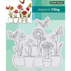 Penny Black Potted Flowers Stamp
