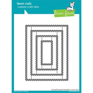 Lawn Fawn Zig Zag Rectangle Stackables Lawn Cuts