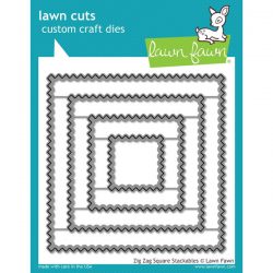Lawn Fawn Zig Zag Square Stackables Lawn Cuts
