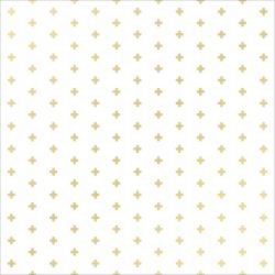 Crate Paper Poolside Gold Glitter Plus Signs + - 12" x 12"