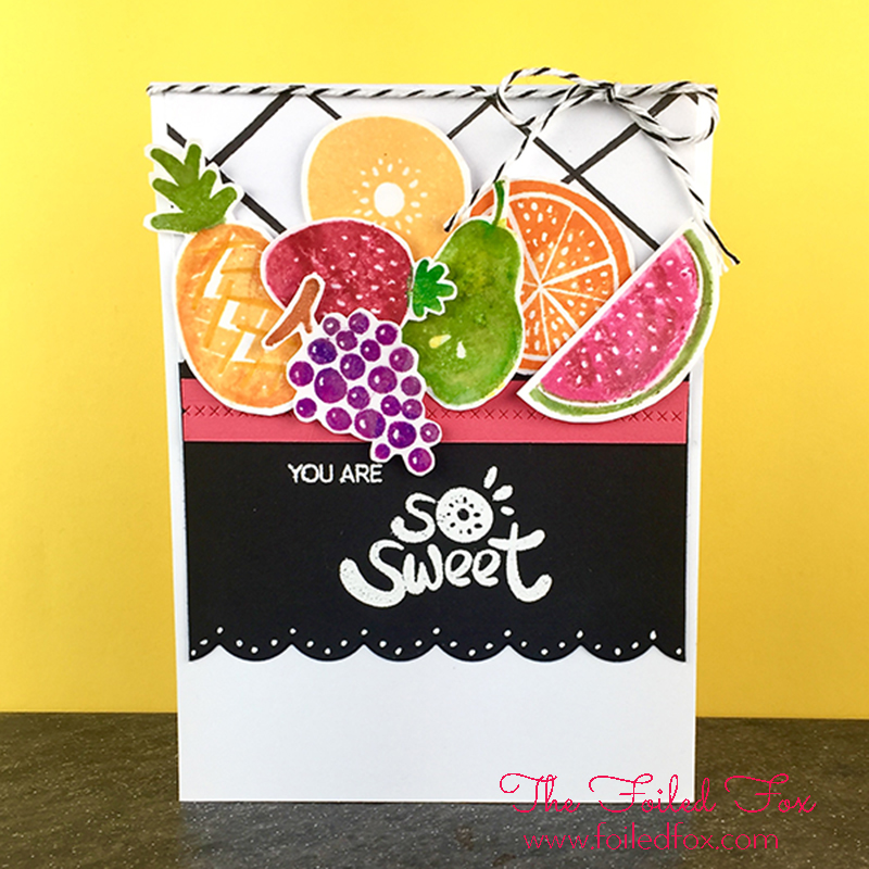 Juicy Fruit handmade card using the Simple Fruits stamp set by Altenew