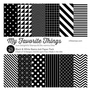 My Favorite Things Black & White Basics Paper Pack - 6" x 6"