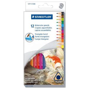Staedtler Triangular Watercolor Pencil Set of 12 class=