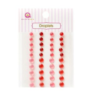Queen & Co. Translucent Resin Droplets – Red class=