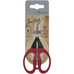 Tim Holtz Non-Stick Micro Serrated Mini Snips 5"