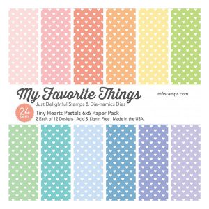 My Favorite Things Tiny Hearts Pastels Paper Pack - 6" x 6"