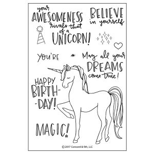 Concord & 9th Unicorn Awesomeness Stamp Set