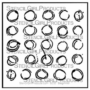 Stencil Girl Inky Circles Stencil