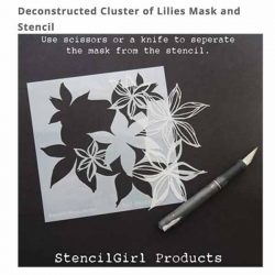 Stencil Girl Deconstructed Cluster of Lilies Mask and Stencil