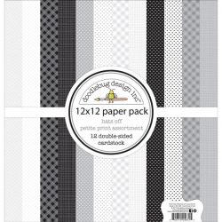 Doodlebug Hats Off Petite Prints Double-Sided Cardstock - 12"X12"