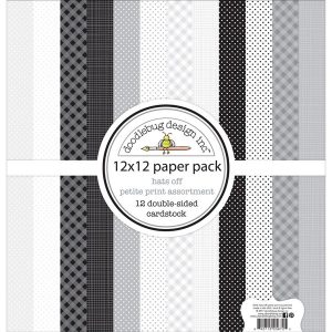 Doodlebug Hats Off Petite Prints Double-Sided Cardstock – 12″X12″