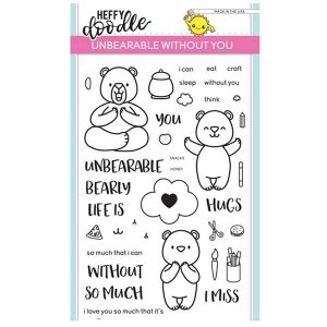 Heffy Doodle Unbearable Without You Stamp Set