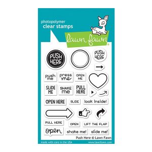 Lawn Fawn Push Here Stamp Set
