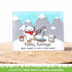 Lawn Fawn Beary Happy Holidays Stamp Set