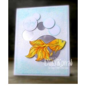 Impression Obsession Bubbles Cover-A-Card Stamp class=