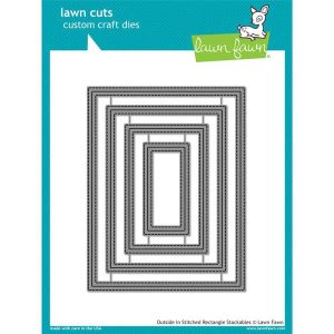 Lawn Fawn Outside In Stitched Rectangle Stackable Lawn Cuts