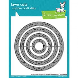 Lawn Fawn Outside In Stitched Scalloped Circle Stackables Lawn Cuts