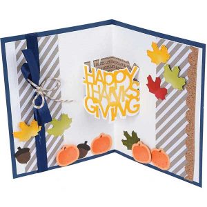 Sizzix Happy Thanksgiving Thinlits 3-D Drop Ins by Stephanie Barnard class=
