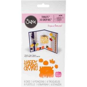 Sizzix Happy Thanksgiving Thinlits 3-D Drop Ins by Stephanie Barnard