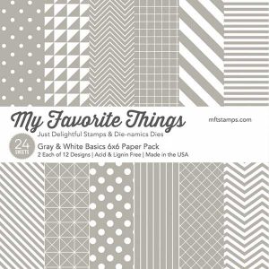 My Favorite Things Gray & White Basics Paper Pack - 6" x 6"