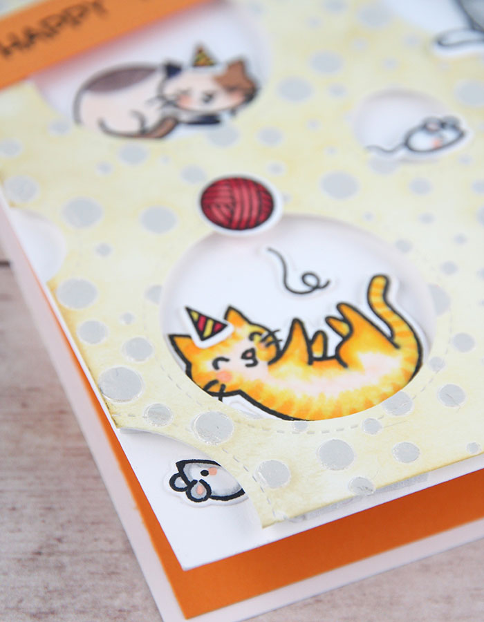 Happy Purrthday card by Ruri Duarte and The Foiled Fox