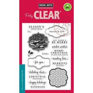 Hero Arts Holiday Messages and Tags Stamp Set
