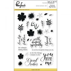 Pinkfresh Studio Say It With Florals Stamp Set