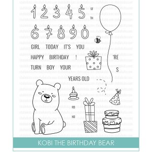 Studio Katia Kobi the Birthday Bear Stamp Set