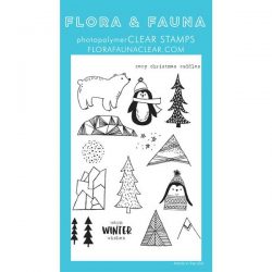 Flora & Fauna Cozy Cuddles Penguin Stamp Set - <span style="color:red;">discolored</span>