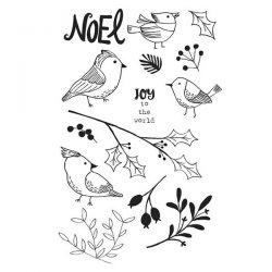 Flora & Fauna Winter Aviary Stamp Set