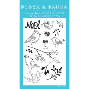 Flora & Fauna Winter Aviary Stamp Set