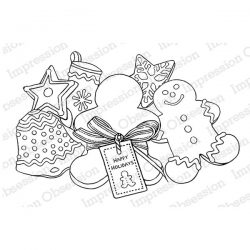 Impression Obsession Christmas Cookies Cling Stamp