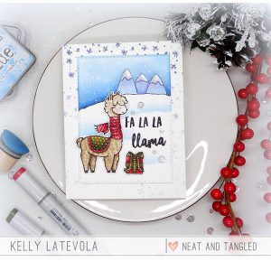 Neat & Tangled Fa La Llama Stamp Set class=