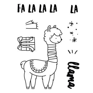 Neat & Tangled Fa La Llama Stamp Set