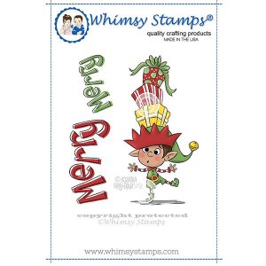 Whimsy Stamps Balancing Elf Stamp