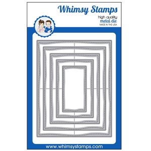 Whimsy Stamps Hand Stitched Nested Rectangles Die Set