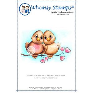 Whimsy Stamps Love Birds Stamp class=