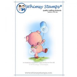 Whimsy Stamps Piggy Birthday Party Stamp