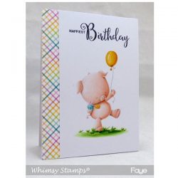 Whimsy Stamps Piggy Birthday Party Stamp