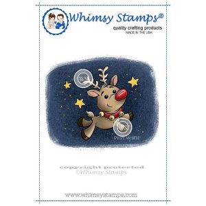 Whimsy Stamps Reindeer Magic Stamp