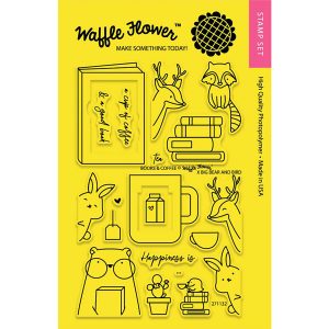 Waffle Flower Books & Coffee Stamp Set