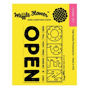 Waffle Flower Open Here Stamp Set