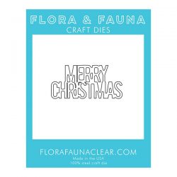 Flora & Fauna Merry Christmas Stacked Die